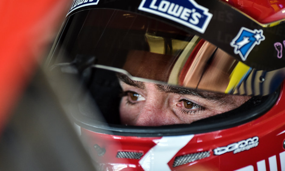 Jimmie Johnson before the Brickyard 400