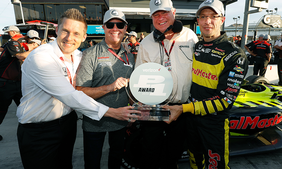 James Sullivan, Jimmy Vasser, Dale Coyne, and Sebastien Bourdais