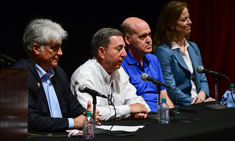 Mark Miles and NBC Sports executives