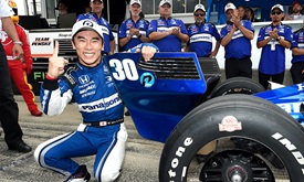 Thumbnail for Sato, Rahal complete front-row sweep for Rahal Letterman Lanigan at Barber