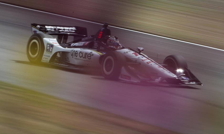Graham Rahal on track Barber