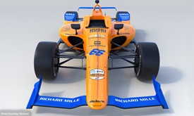 Thumbnail for McLaren unveils familiar papaya orange car for Indy 500