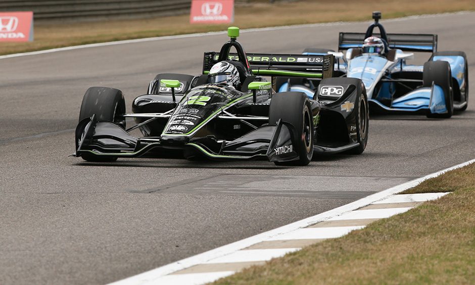 Josef Newgarden on track Barber