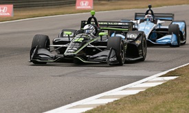 Thumbnail for Newgarden makes hard charge to finish fourth at Barber