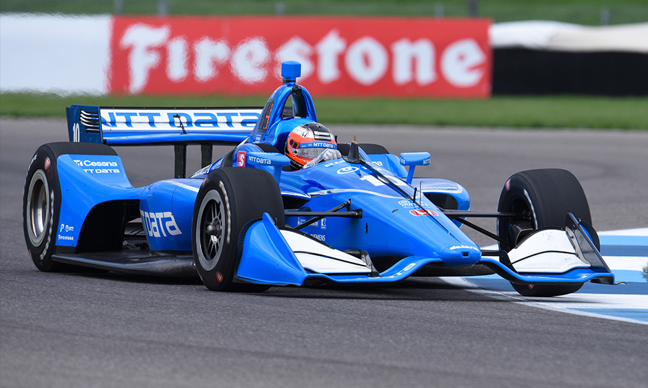 Felix Rosenqvist on track IMS road course test