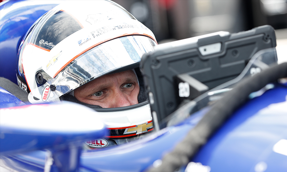 Ed Carpenter checks data
