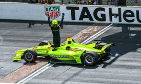 Thumbnail for Pagenaud holds off Rossi to win Indy 500