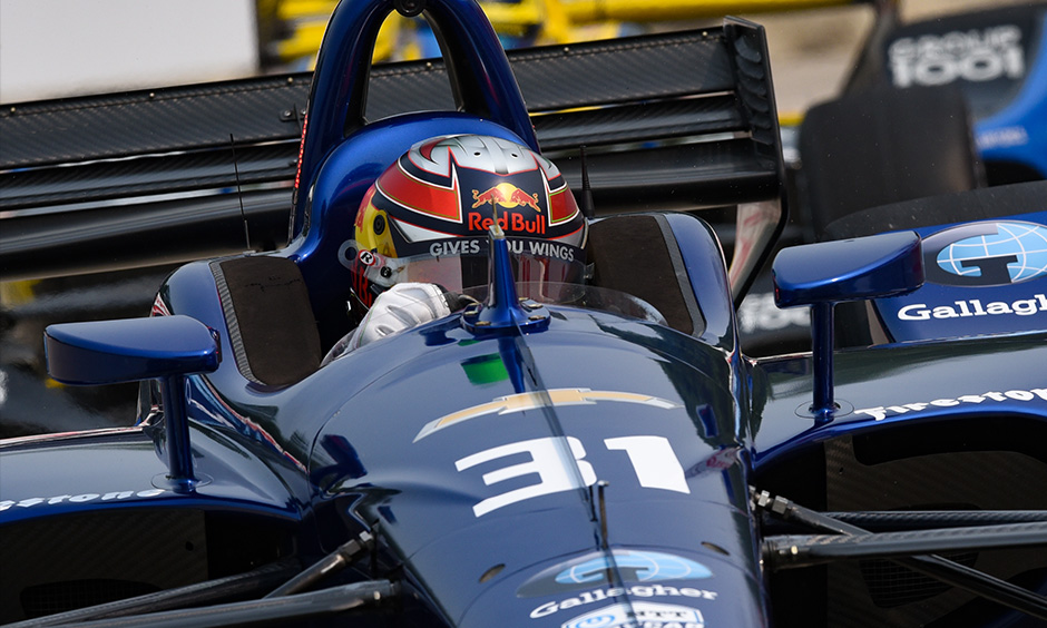 Patricio O'Ward on track Detroit