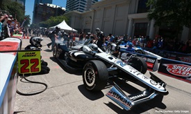 Thumbnail for Indy cars light up Fort Worth with pit stop challenge