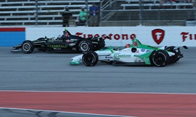 Thumbnail for Newgarden wins Texas shootout over Rossi