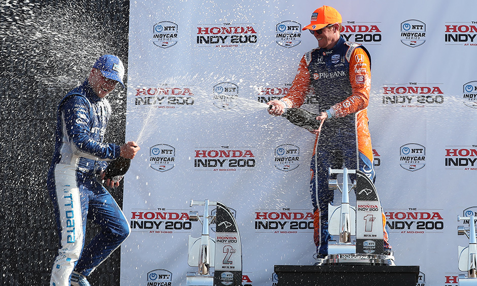 Felix Rosenqvist and Scott Dixon