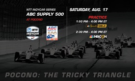 Thumbnail for Pocono practice rolling along; qualifying canceled
