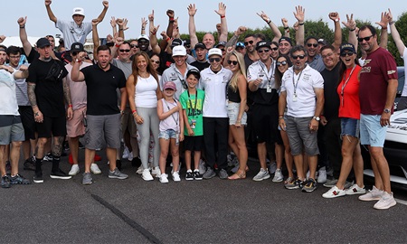 thumbnail for Ferrucci welcomes car rally from hometown