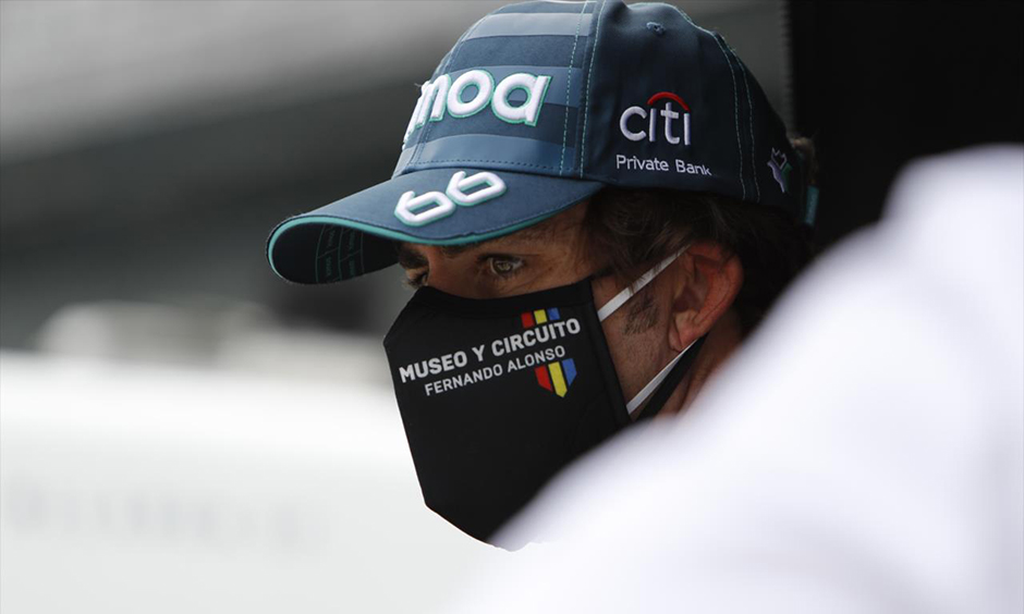 Fernando Alonso on pit road