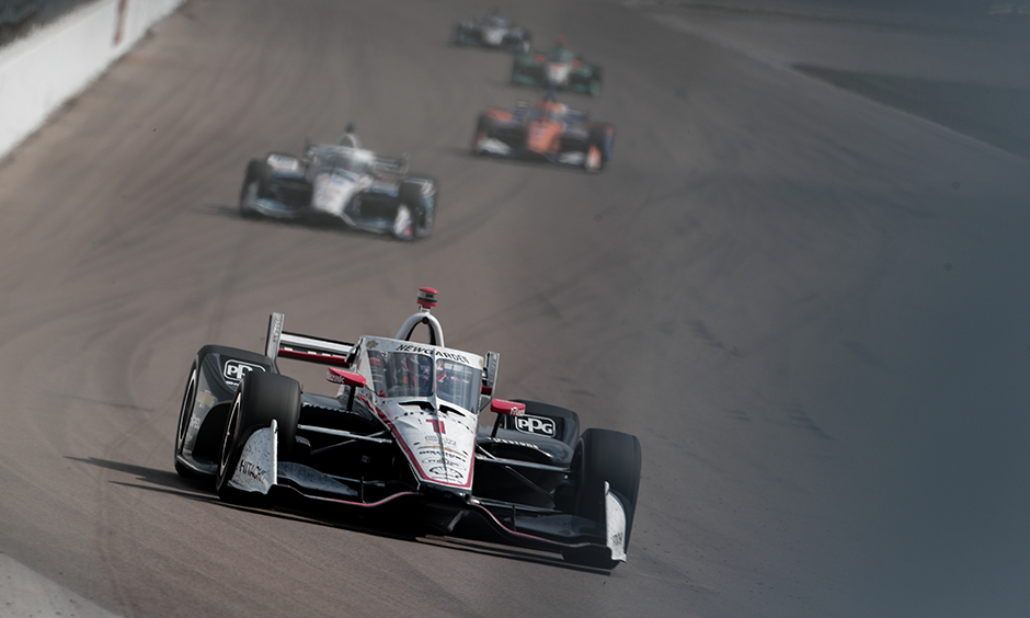 Josef Newgarden on track