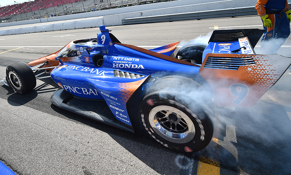 Scott Dixon on track