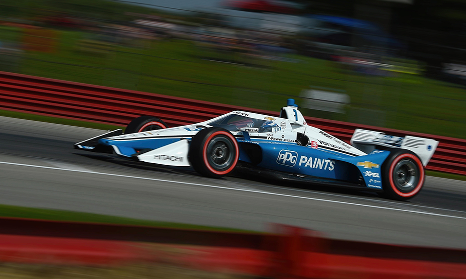 Josef Newgarden on track