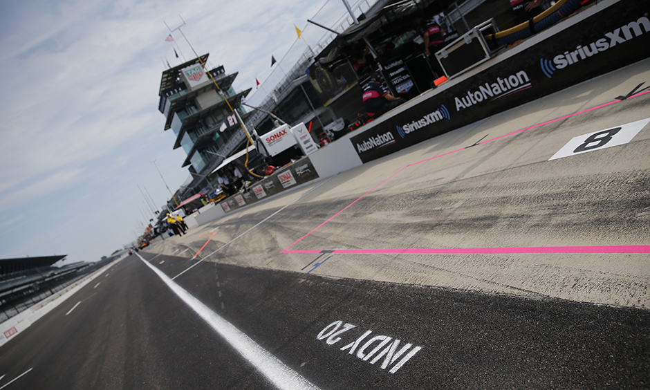 Pit lane at Indianapolis Motor Speedway