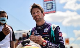 Thumbnail for Grosjean Feels at Home during First Laps on IMS Road Course