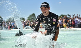 Thumbnail for O'Ward Takes Long Road To Win, Points Lead in Detroit Thriller