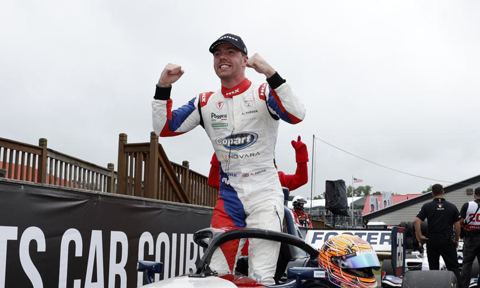 Louis Foster winning at Mid-Ohio.