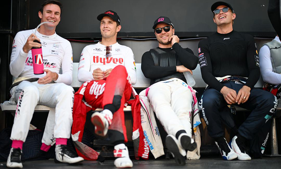 Kyle Kirkwood, Christian Lundgaard, Felix Rosenqvist and Marcus Ericsson.