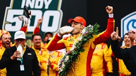 Thumbnail for Alex Palou Wins Indianapolis 500 for First Oval Victory, Immortality