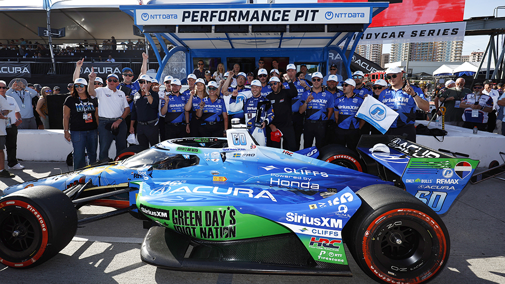 Felix Rosenqvist Keeps MSR's Good Times Rolling with Long Beach Pole