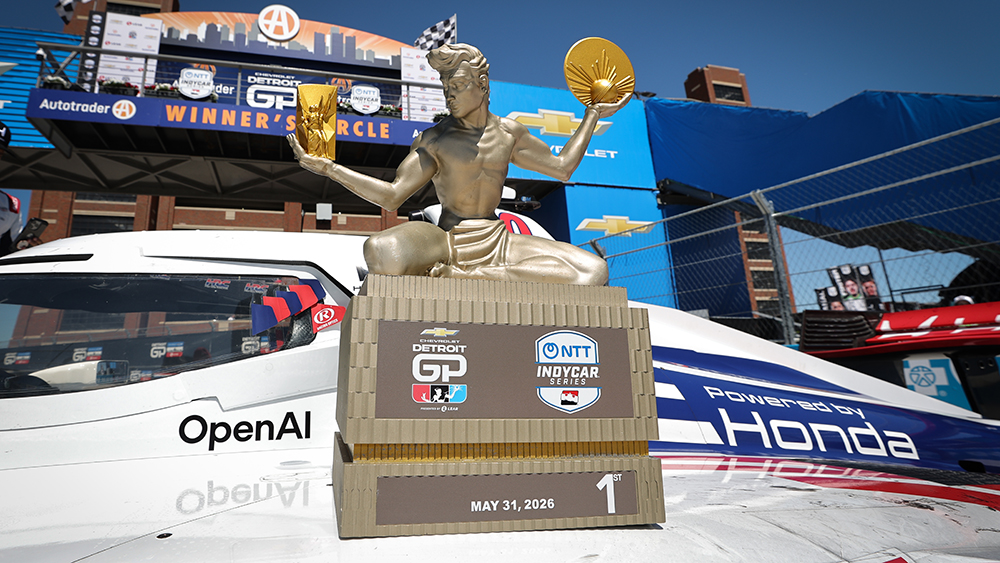 Alex Palou Chevrolet Detroit Grand Prix trophy