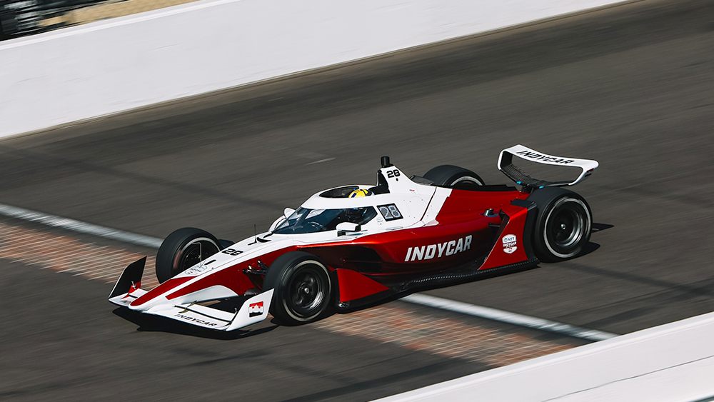 Early Steps Toward Speed Taken With New Car in First Oval Test at IMS