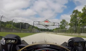 Thumbnail for Visor cam: James Hinchcliffe laps at Road America