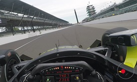 Thumbnail for Visor Cam: Charlie Kimball on Indianapolis Motor Speedway road course