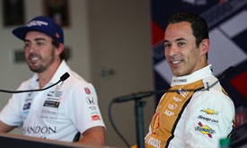 Thumbnail for Sato, Alonso, Castroneves Carb Day News Conference