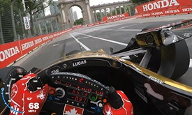 Thumbnail for Visor cam: James Hinchcliffe at Honda Indy Toronto