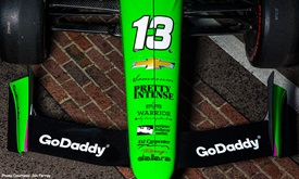 Thumbnail for Danica Patrick's No. 13 GoDaddy Chevrolet for 102nd Indianapolis 500
