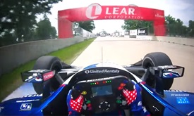 Thumbnail for Visor cam: Graham Rahal at Detroit's Belle Isle