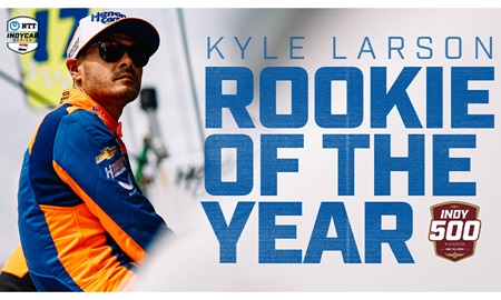 thumbnail for Kyle Larson Named 2024 Indianapolis 500 Rookie of the Year