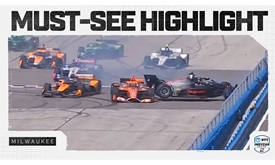 Thumbnail for Josef Newgarden, Multiple Cars Wreck before Green Flag at Milwaukee