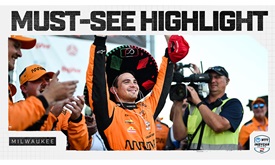 Thumbnail for Pato O'Ward Celebrates Third Win of Season at Milwaukee
