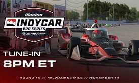 Thumbnail for INDYCAR ButtKicker iRacing Pro Series: Round 9 at the Milwaukee Mile