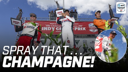 thumbnail for Palou, Lundgaard and McLaughlin Celebrate on Barber Podium
