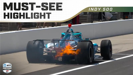 thumbnail for Fiery Incident Ends Ryan Hunter-Reay's Indy 500 Carb Day