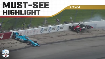 thumbnail for DeFrancesco, McLaughlin Tangle Early in Race 2 at Iowa
