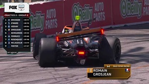 Hard Hit for Romain Grosjean in Long Beach Practice