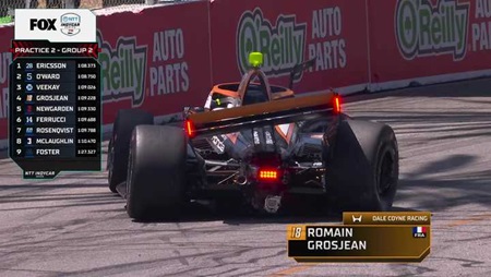 thumbnail for Hard Hit for Romain Grosjean in Long Beach Practice