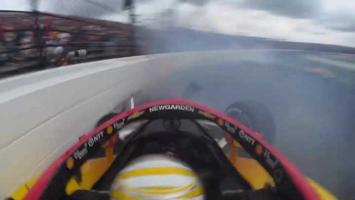 Josef Newgarden Wrecks Out of Indy 500