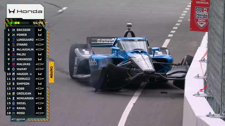 Kyle Kirkwood's Day Ends in the Wall at Markham